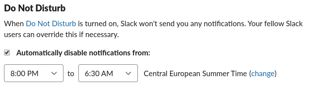 Slack DND